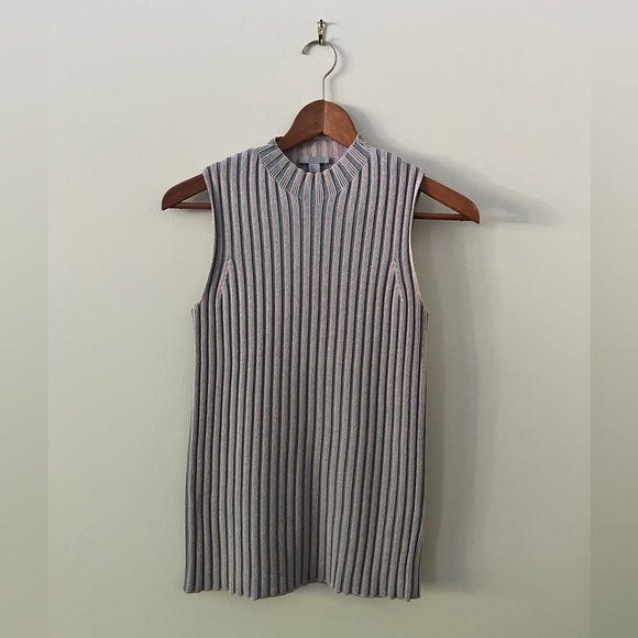 COS Sleeveless Mock Neck Wide Rib Sweater - Picture 2 of 8
